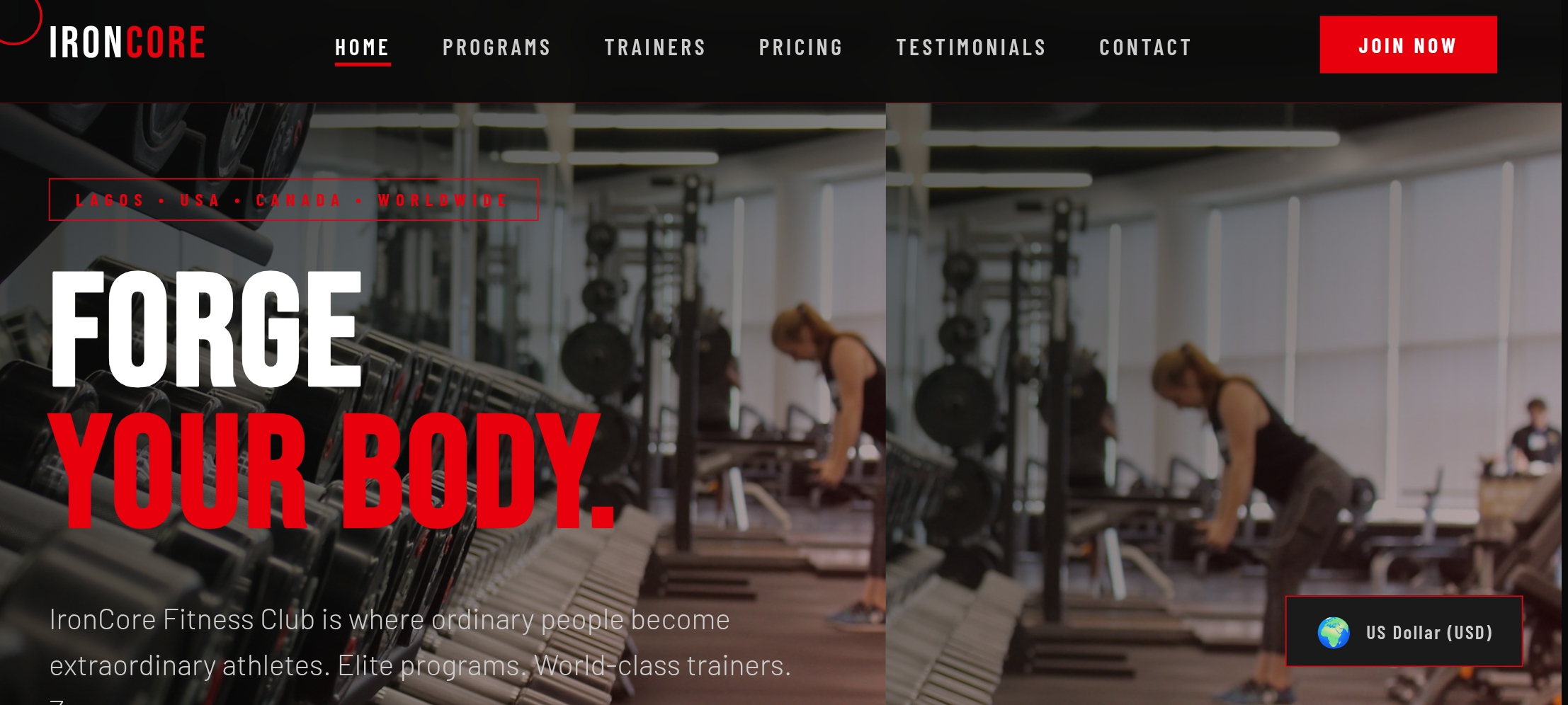 Sample website design